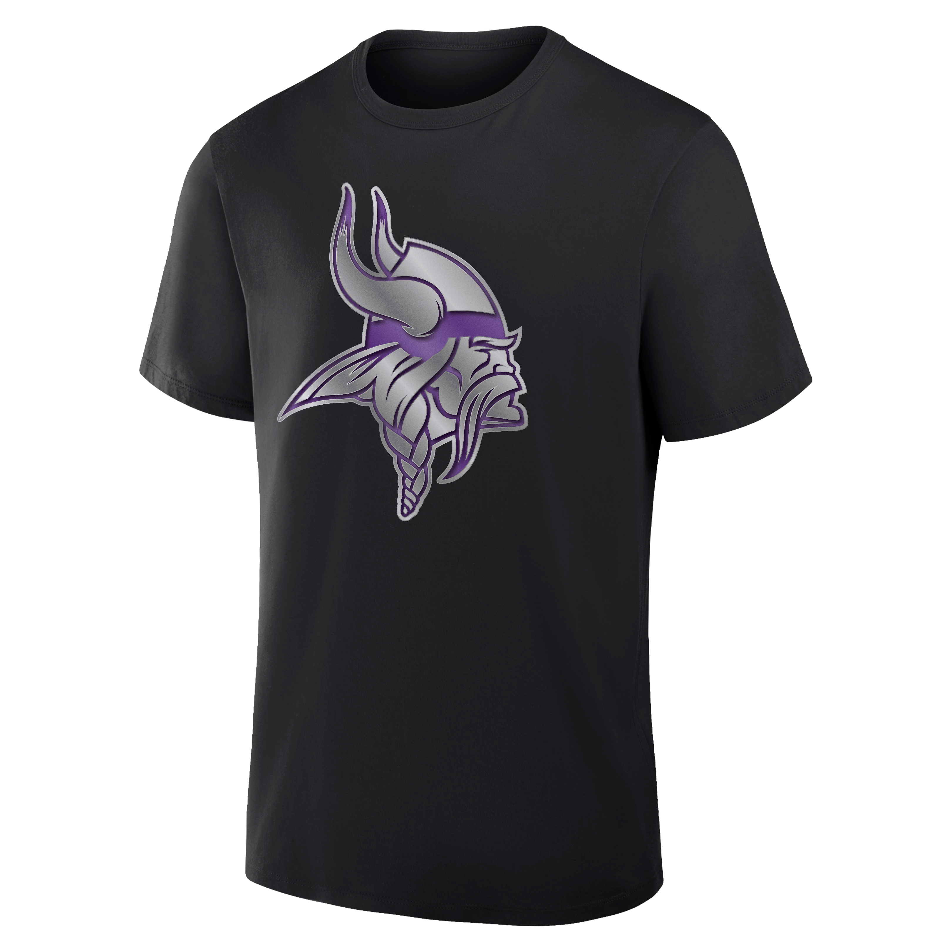 Men's Black Minnesota Vikings  Metallic Mascot T-Shirt