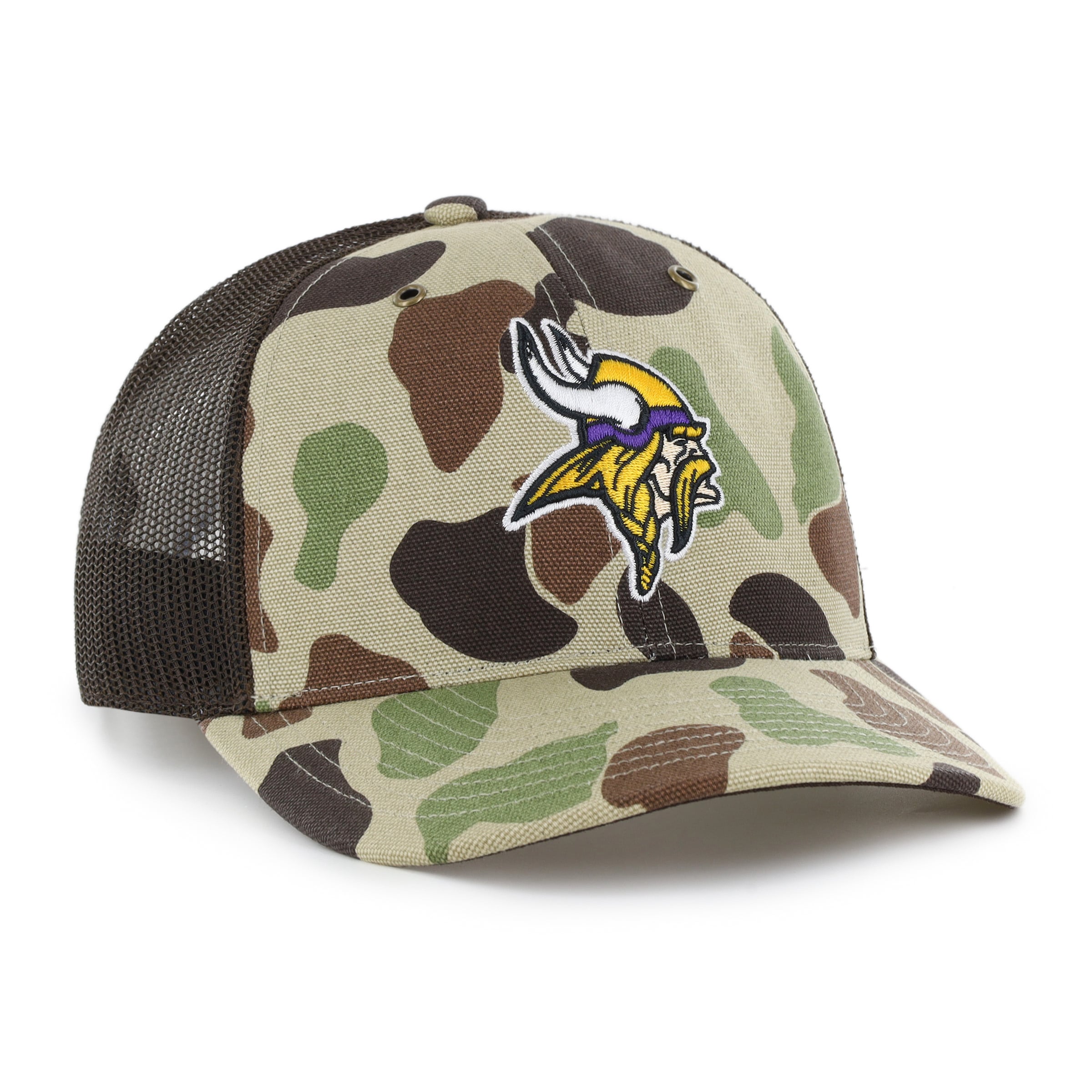 Casquette trucker ajustable Carhartt x '47 Duck Camo Minnesota Vikings pour homme