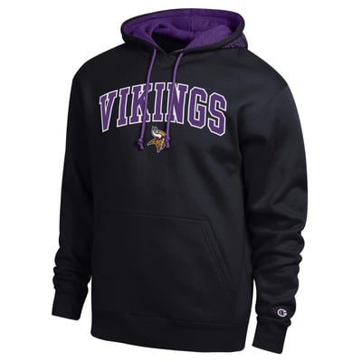  Minnesota Vikings Champion Contrast Hoodie - Black/Purple