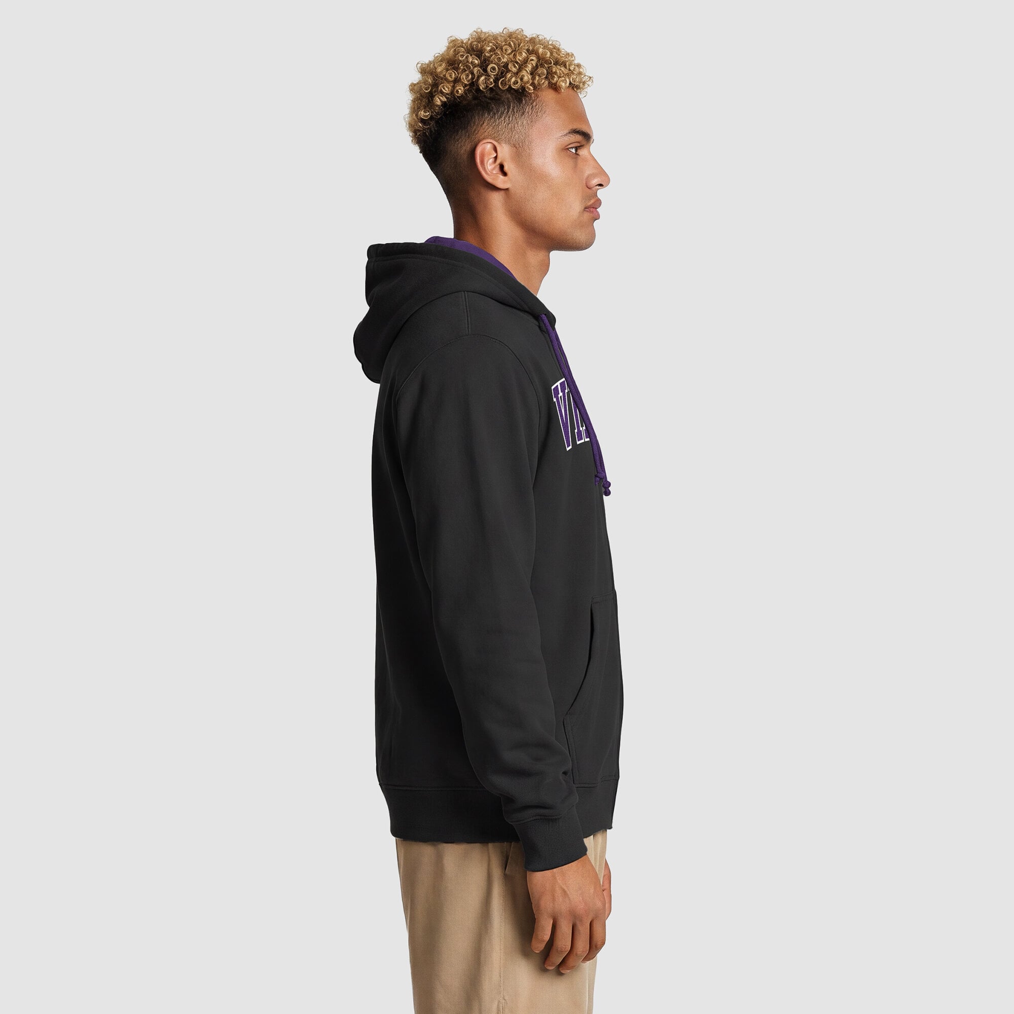 Sweat à capuche zippé Champion noir/violet Minnesota Vikings pour homme