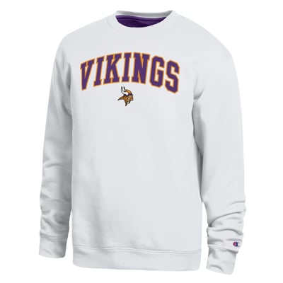  Minnesota Vikings Champion Contrast Lined Sweatshirt - White
