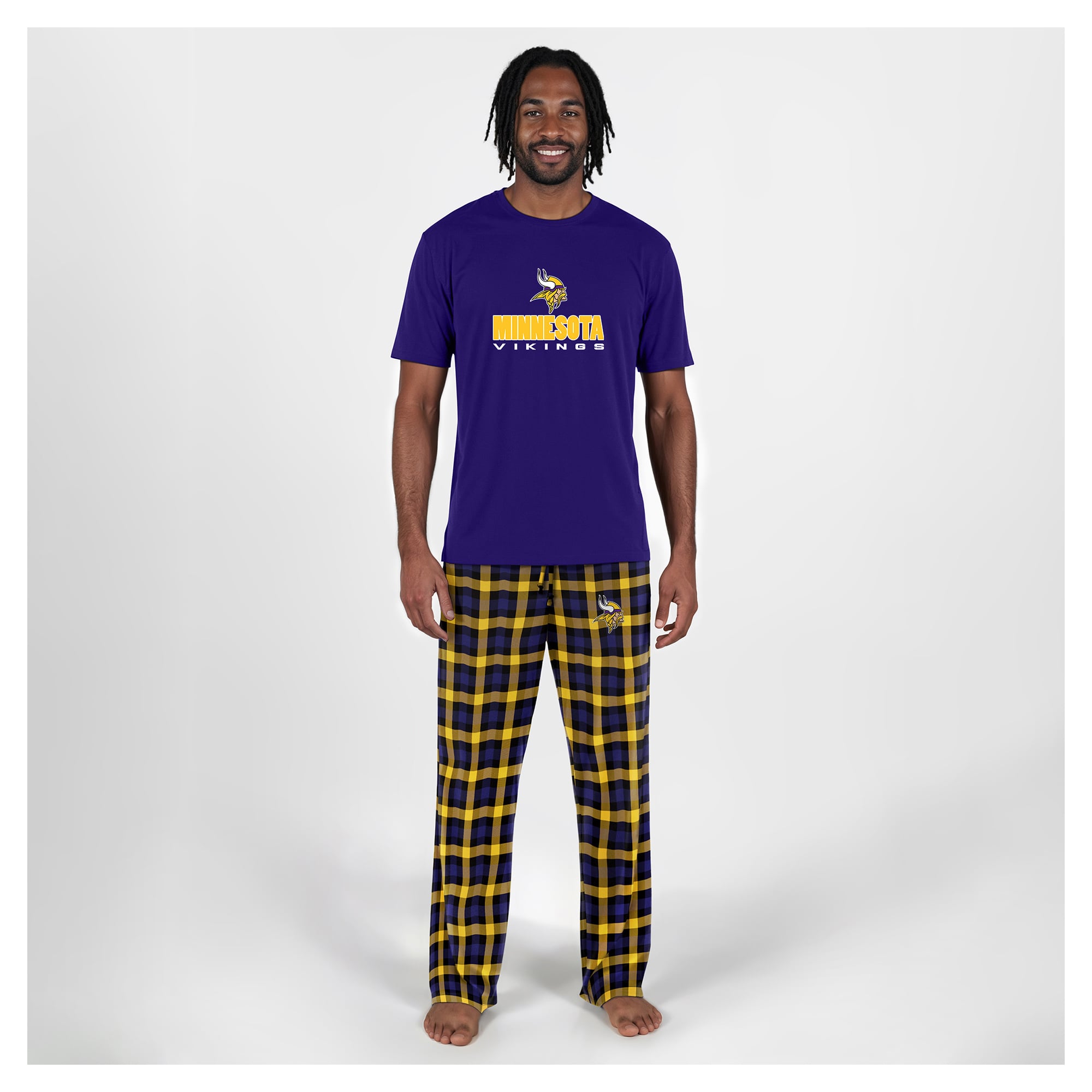 Men's Concepts Sport Purple Minnesota Vikings Big & Tall Highland Sleep Set