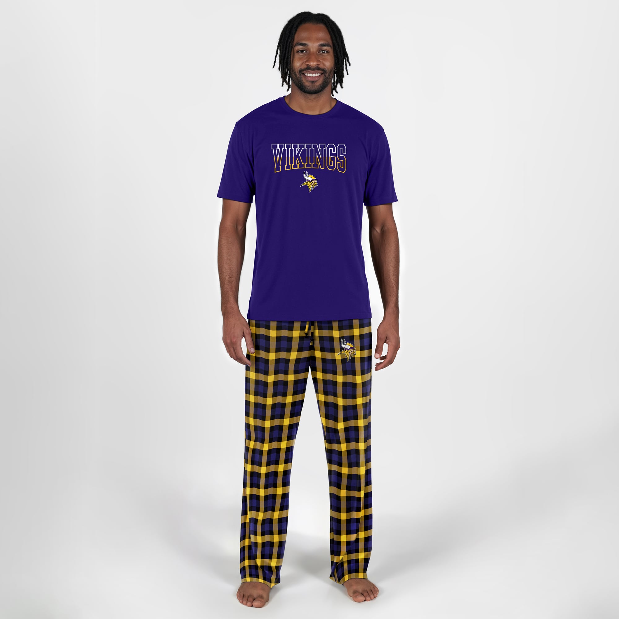 Men's Concepts Sport Purple Minnesota Vikings Highland Sleep Set