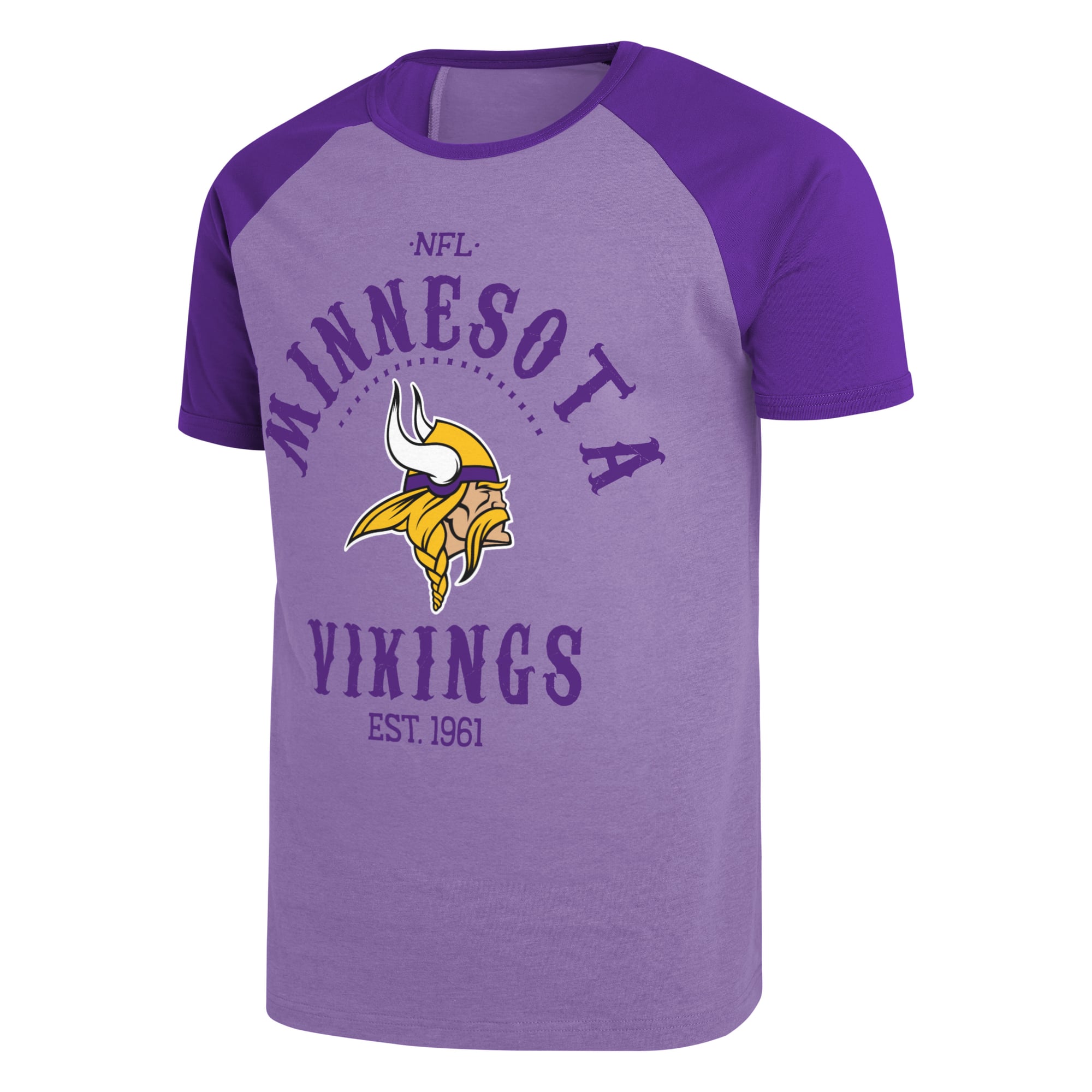 T-shirt raglan violet Minnesota Vikings de la collection Darius Rucker pour homme par Fanatics