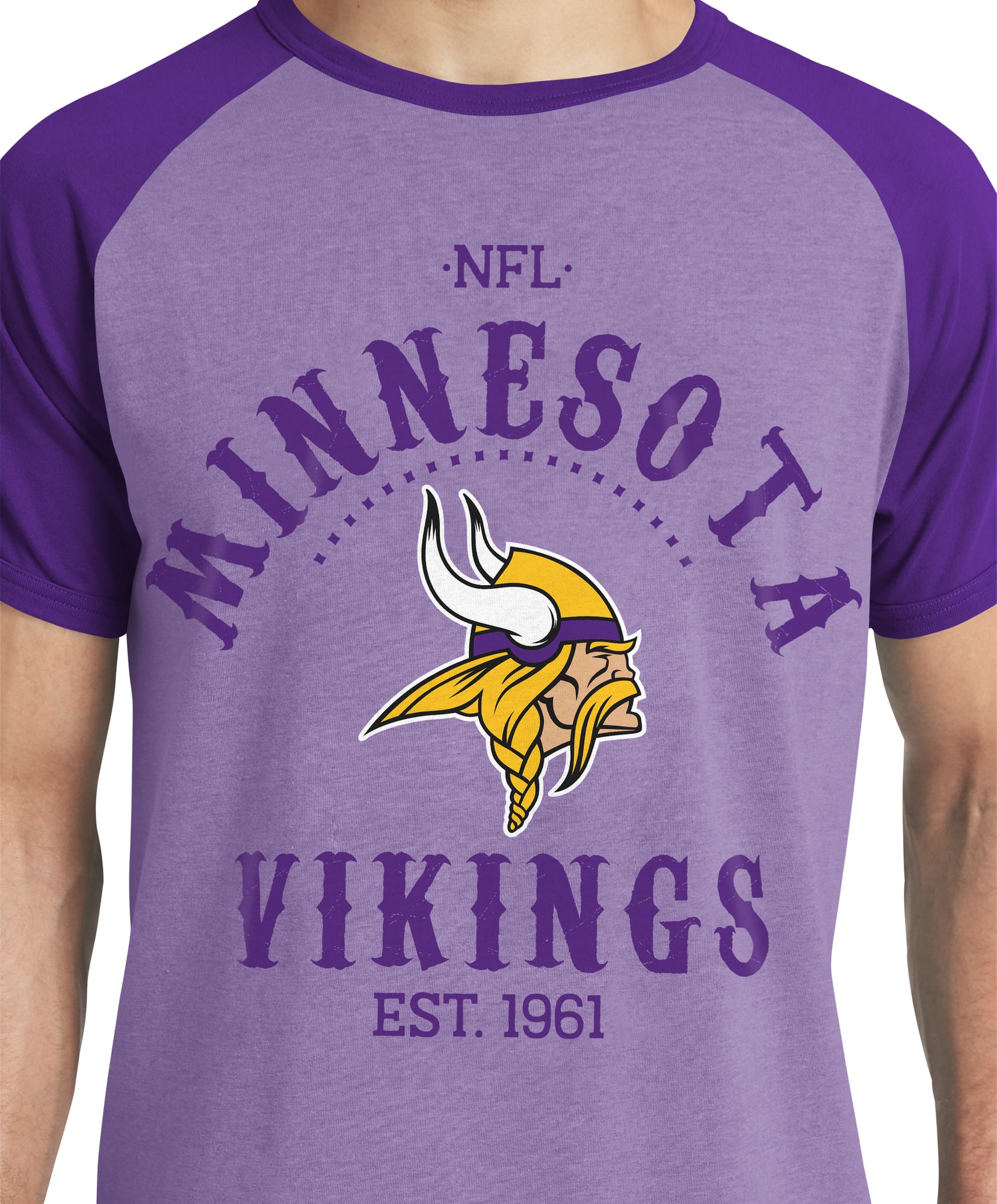 T-shirt raglan violet Minnesota Vikings de la collection Darius Rucker pour homme par Fanatics