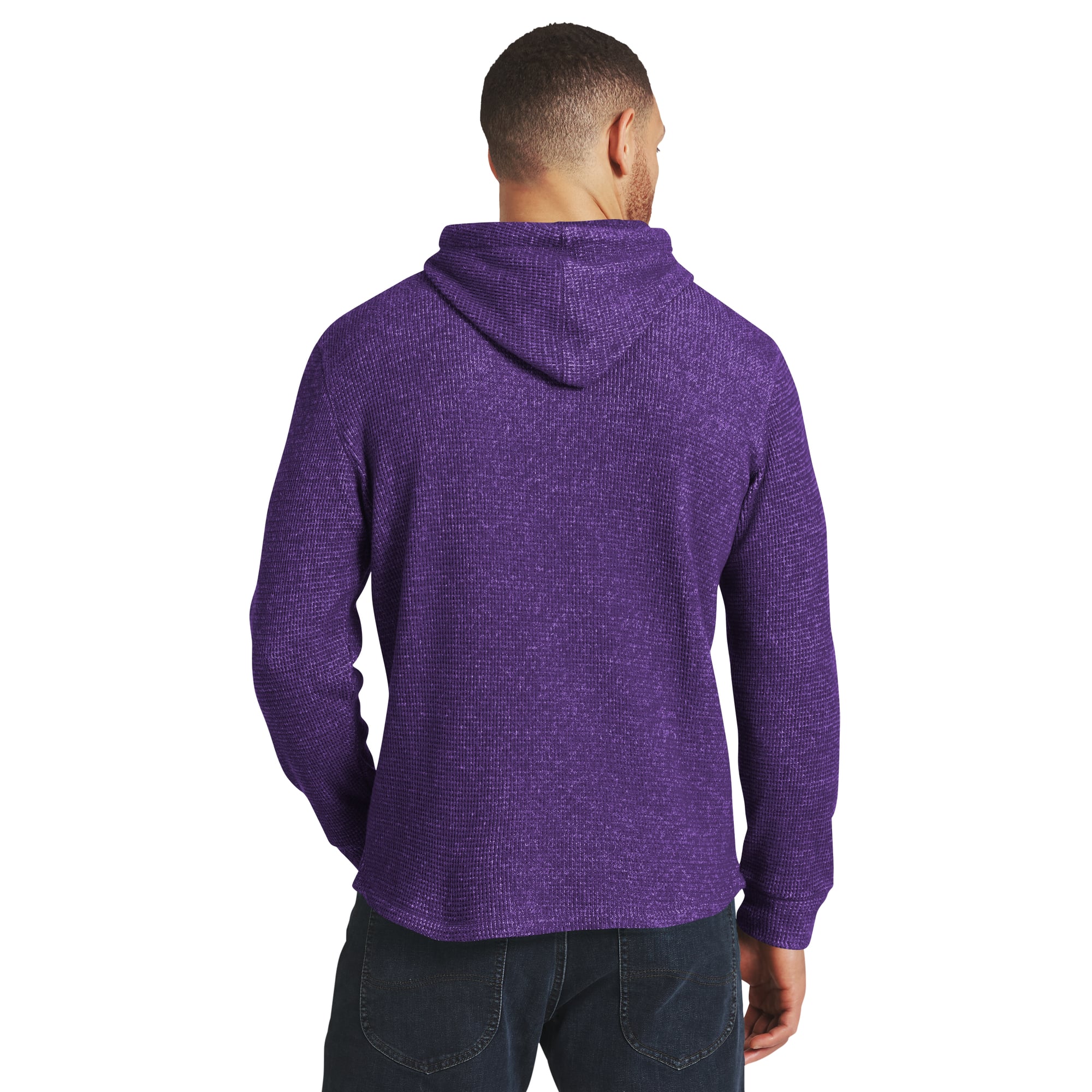 Men's Darius Rucker Collection by Fanatics Purple Minnesota Vikings Waffle Knit Hooded Tri-Blend Long Sleeve T-Shirt