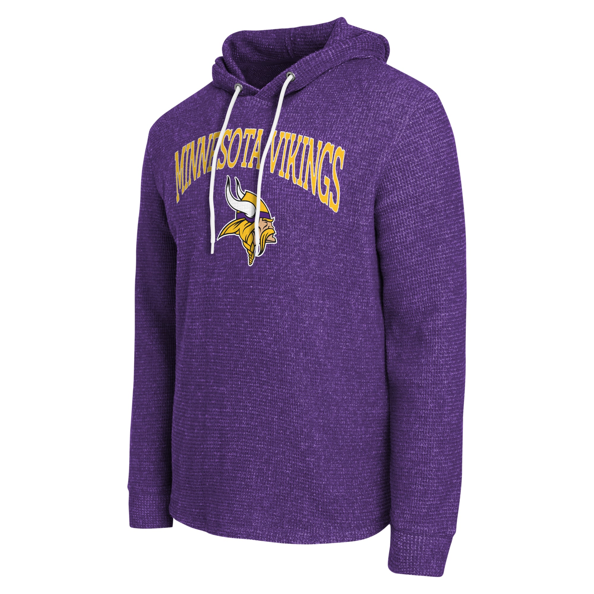 Men's Darius Rucker Collection by Fanatics Purple Minnesota Vikings Waffle Knit Hooded Tri-Blend Long Sleeve T-Shirt