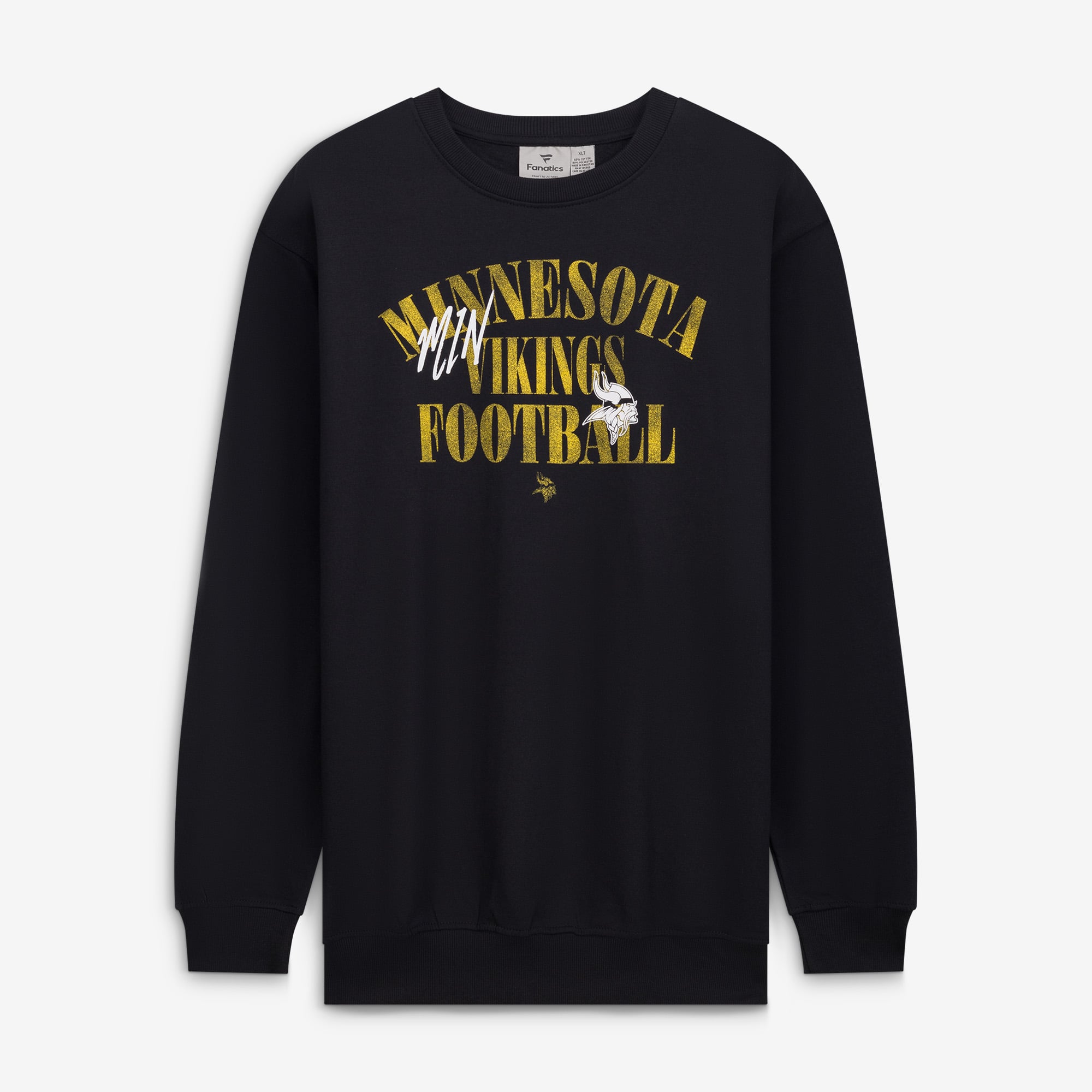 Sweat-shirt décontracté mi-temps des Vikings du Minnesota, grandes tailles, noir, pour homme, Fanatics