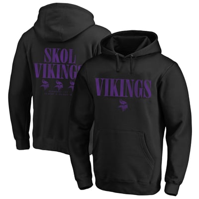 Minnesota Vikings Fanatics Big & Tall Relaxed Intense Rivalry Hoodie - Black