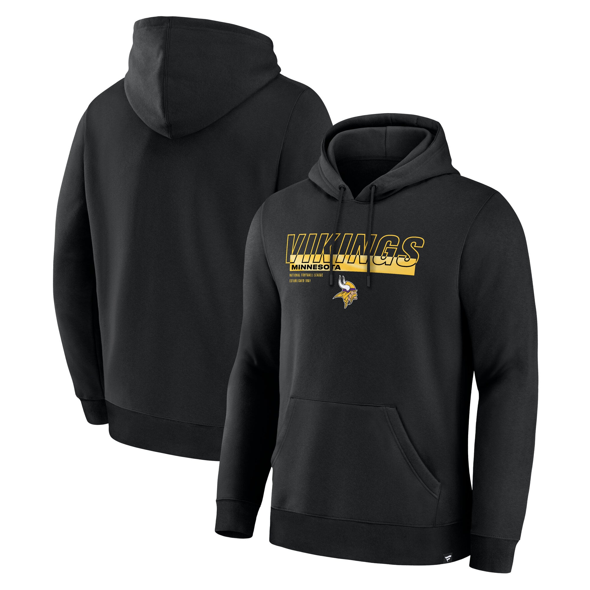 Sweat à capuche Fanatics noir Minnesota Vikings Draw Play Legacy pour homme