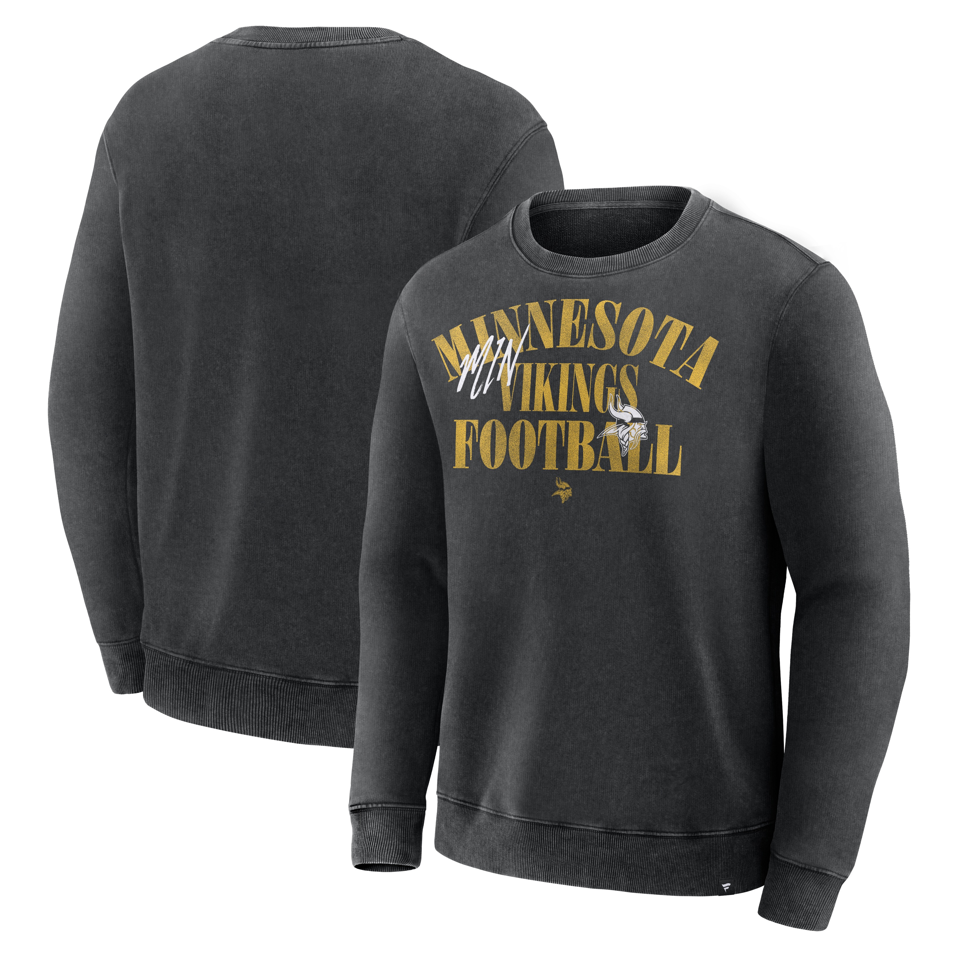 Men's Fanatics Black Minnesota Vikings Halftime Lead Relaxed Heavyweight French Terry Sweatshirt