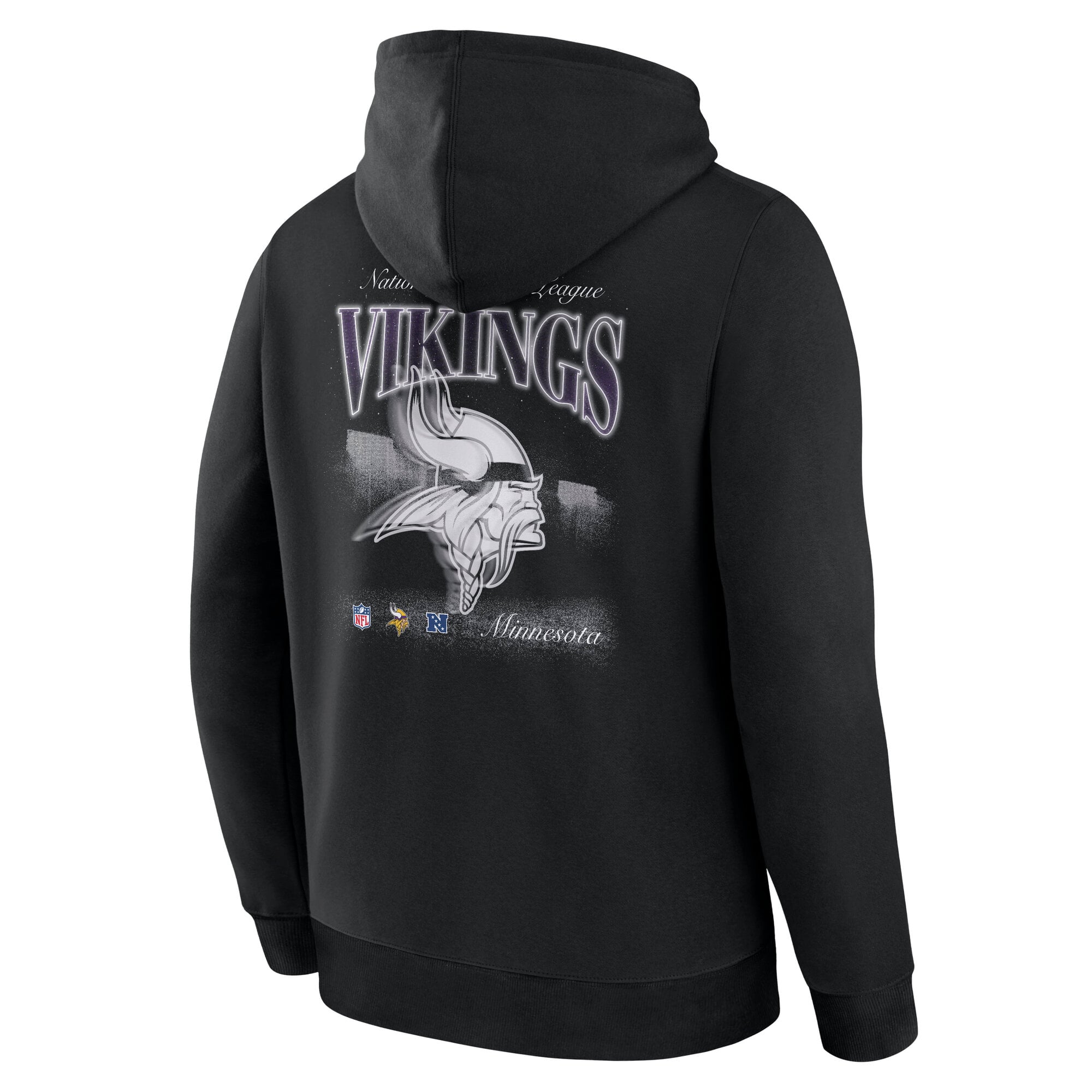 Men's Fanatics Black Minnesota Vikings Nightfall Long Sleeve Fleece Hoodie