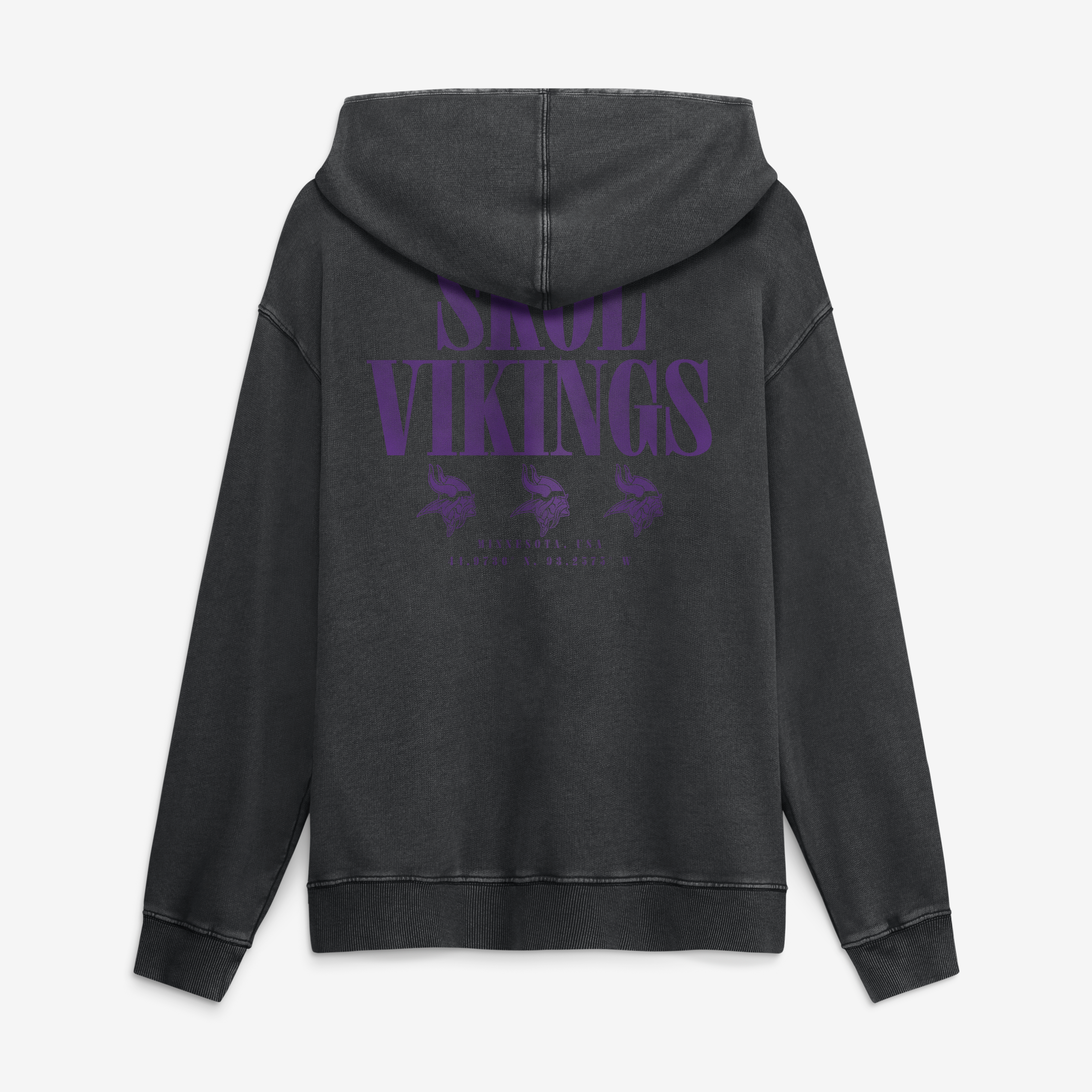 Men's Fanatics Black Minnesota Vikings Relaxed Intense Rivalry French Terry Hoodie