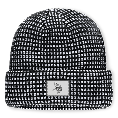 Minnesota Vikings Fanatics Scheme Cuffed Knit Hat - Black/White
