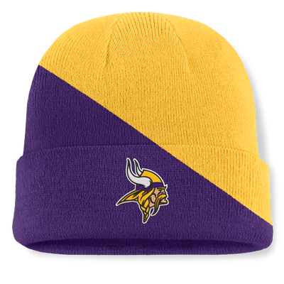 Minnesota Vikings Fanatics Tilt Cuffed Knit Hat - Gold/Purple