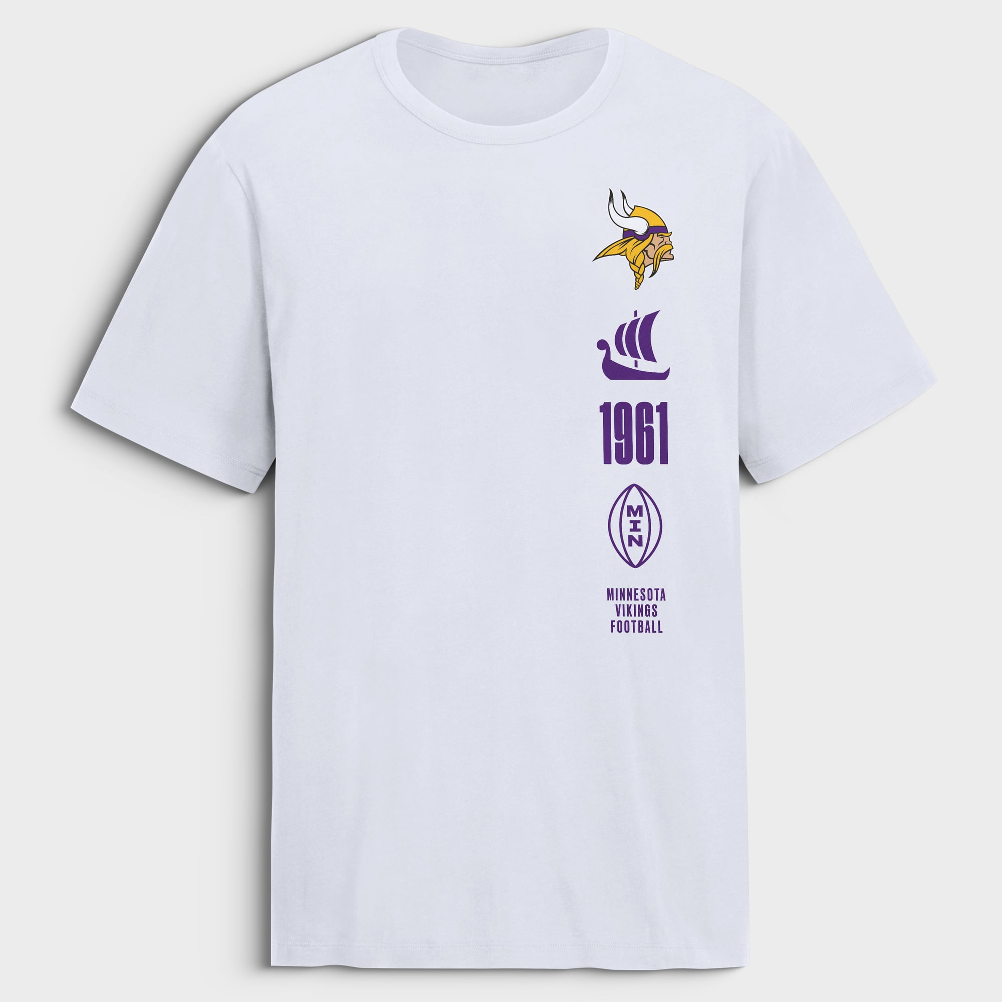 T-shirt en coton blanc Fanatics Minnesota Vikings Breaking Tackles Legacy pour homme