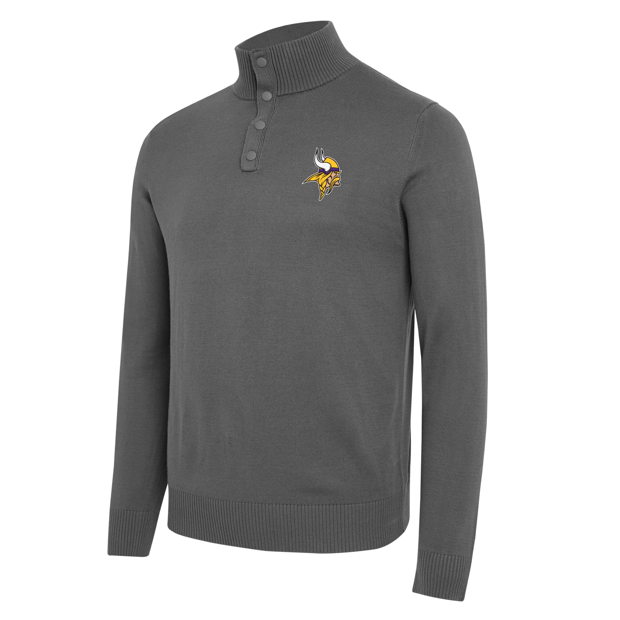 Men's J. Palmer Charcoal Minnesota Vikings Sideline Quarter-Snap Sweater