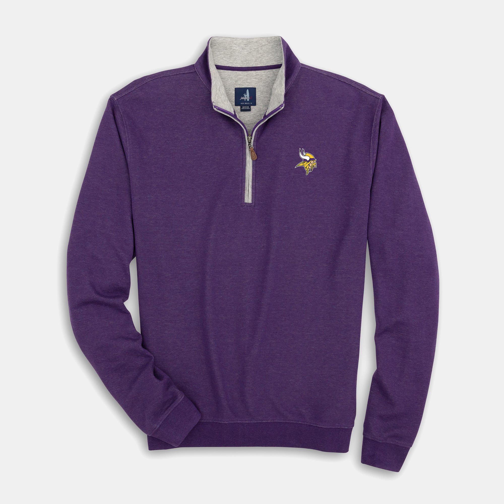 Men's johnnie-O Purple Minnesota Vikings Sully Tri-Blend Quarter-Zip Pullover
