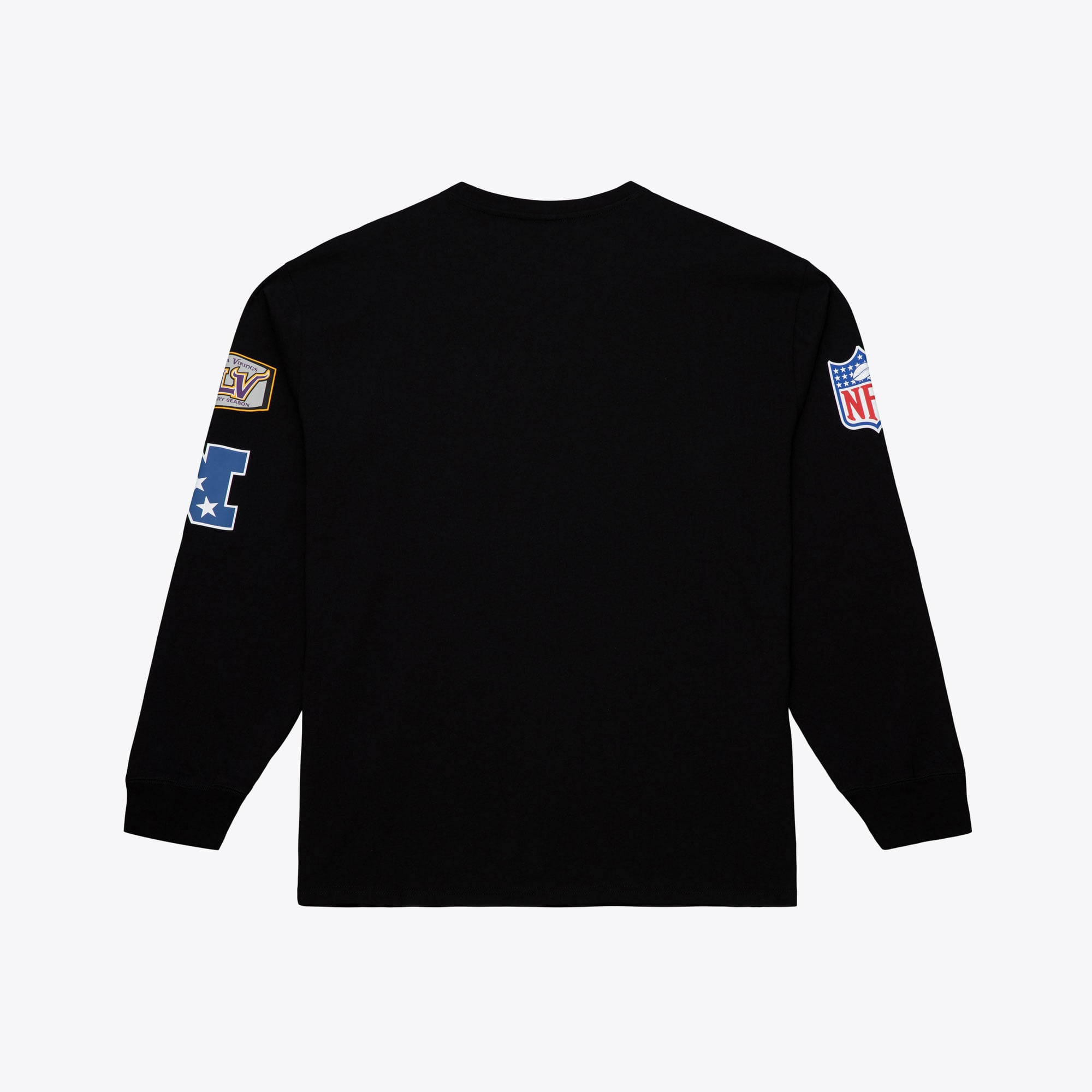 T-shirt à manches longues Mitchell & Ness noir pour homme, Minnesota Vikings, grandes tailles, camp d'entraînement