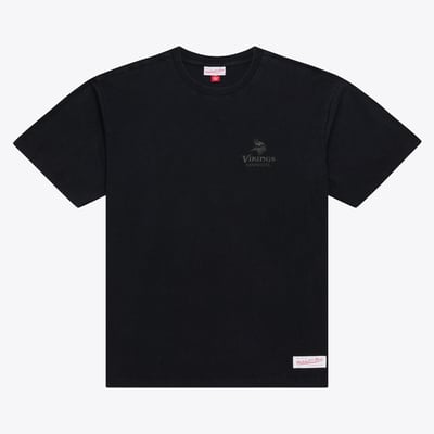 Minnesota Vikings Mitchell & Ness Core Essentials Micro Logo T-Shirt - Black
