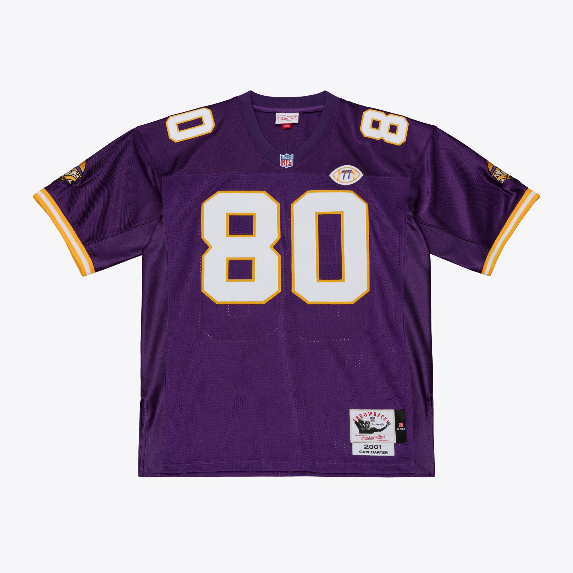 Men's Mitchell & Ness Cris Carter Purple Minnesota Vikings 2001 Authentic Throwback Jersey