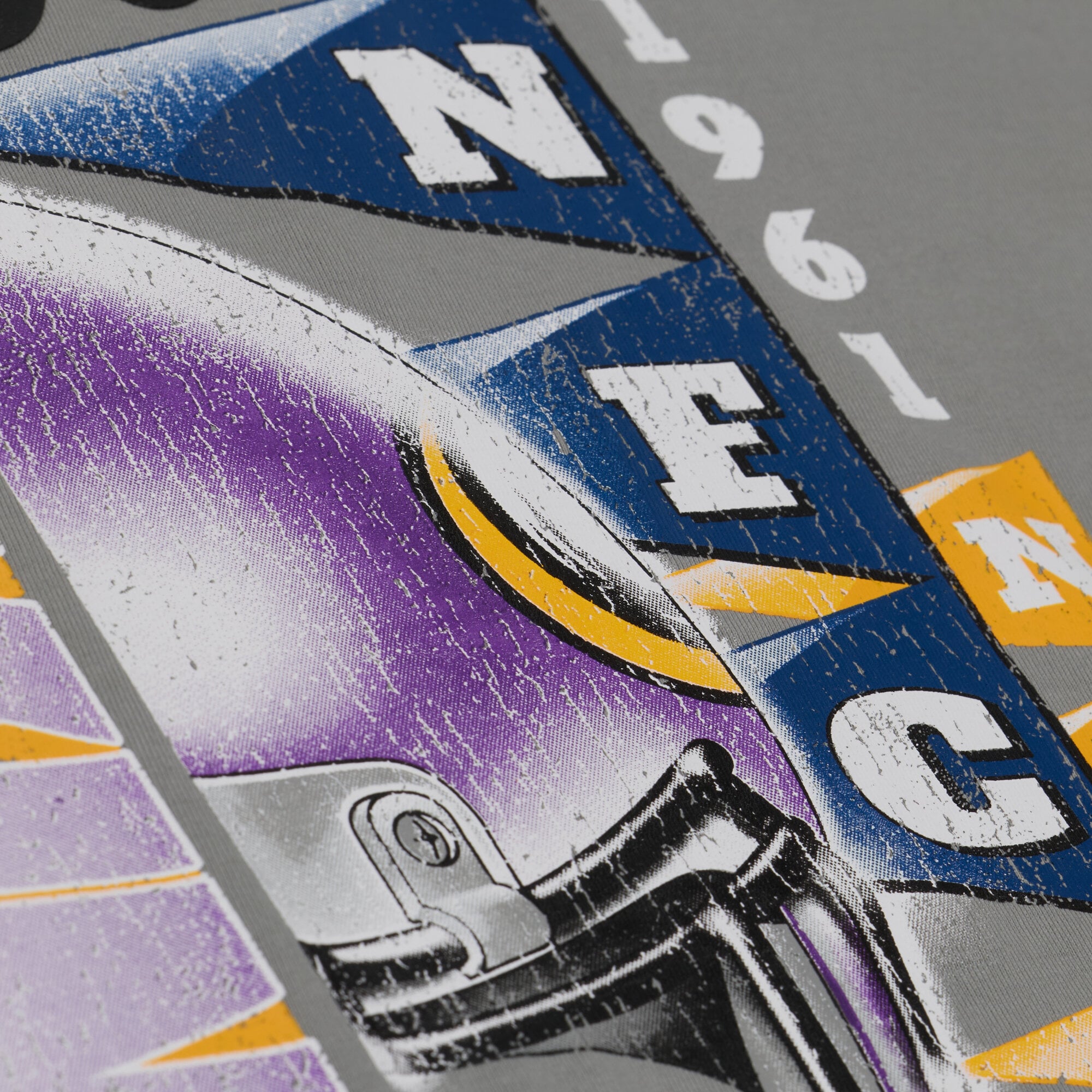 T-shirt à manches courtes Mitchell & Ness gris Minnesota Vikings Core Essentials Street Graphic pour homme