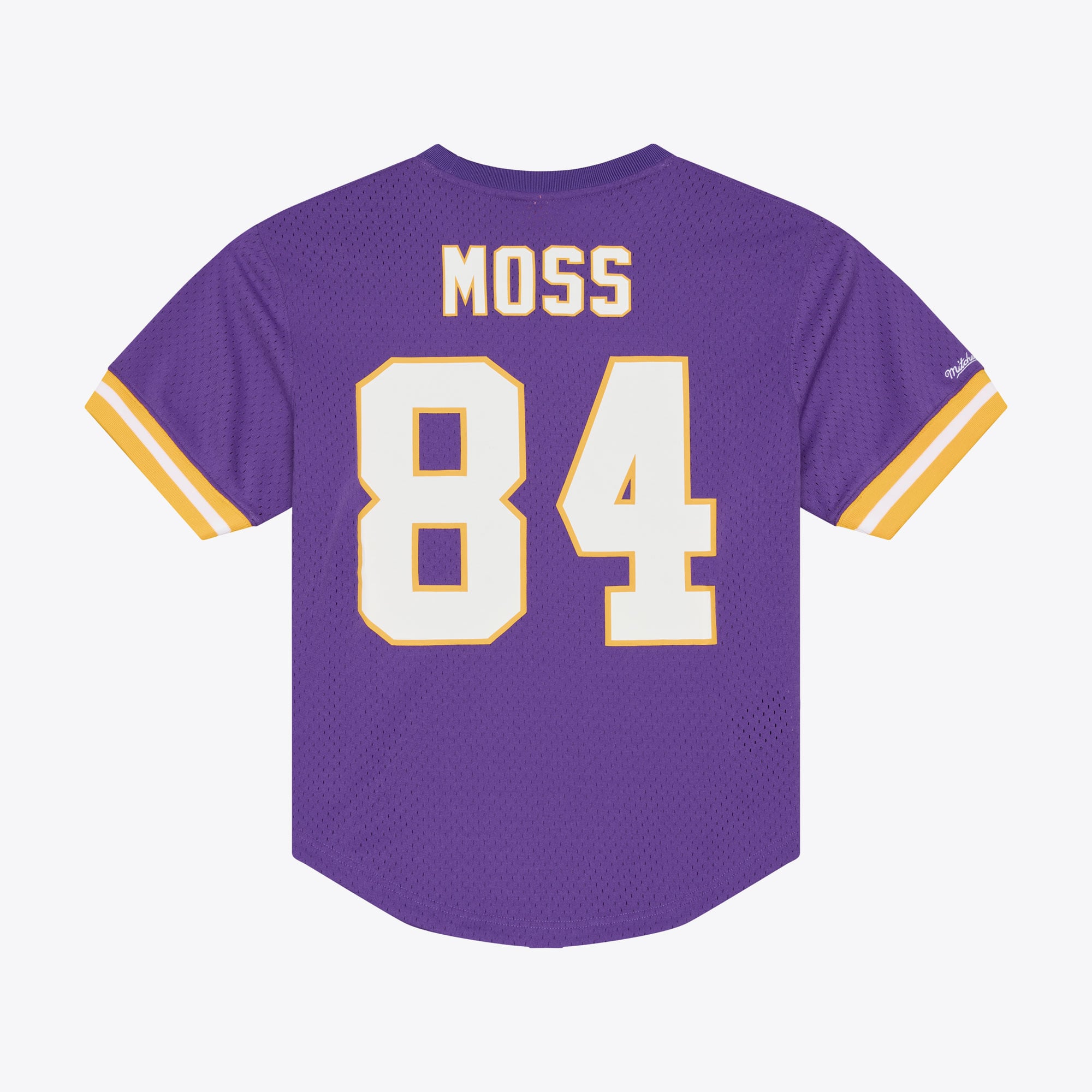 Men's Mitchell & Ness Randy Moss Purple Minnesota Vikings Retired Player Name Number Mesh Top