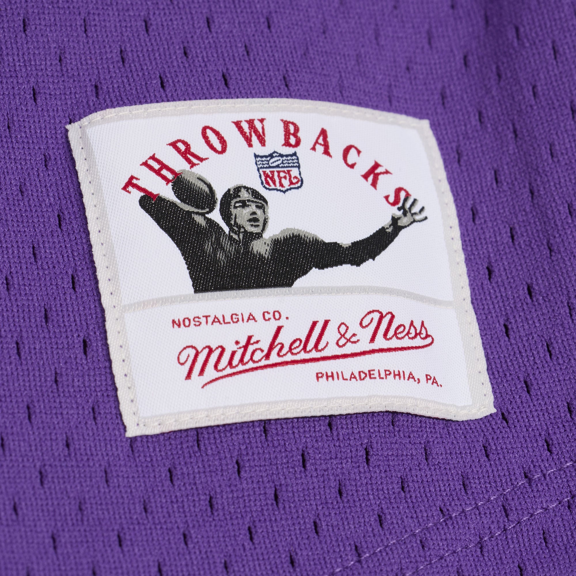 Men's Mitchell & Ness Randy Moss Purple Minnesota Vikings Retired Player Name Number Mesh Top