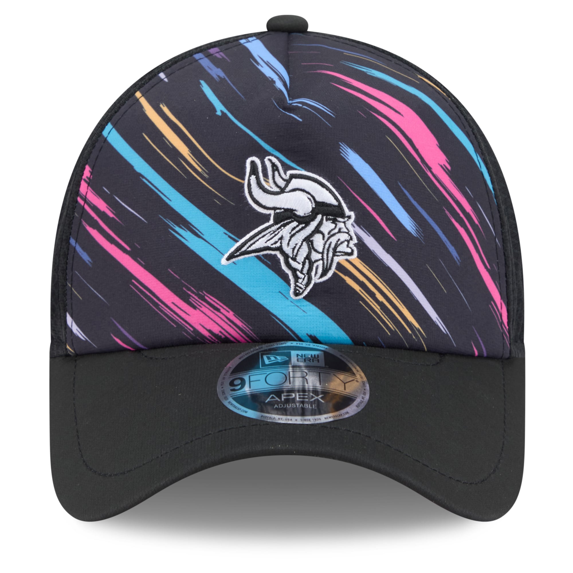 Men's New Era Black Minnesota Vikings 2026 NFL Crucial Catch 9FORTY Apex Adjustable Hat