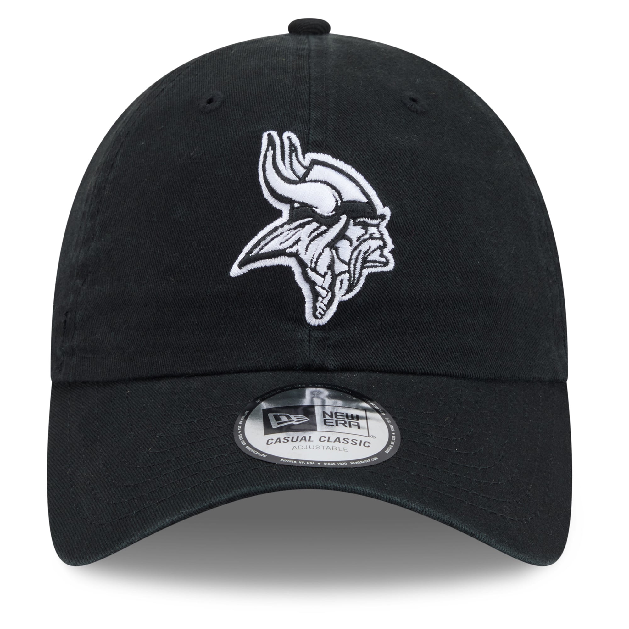 Casquette New Era noire pour homme Minnesota Vikings 2026 NFL Crucial Catch, style classique décontracté et ajustable
