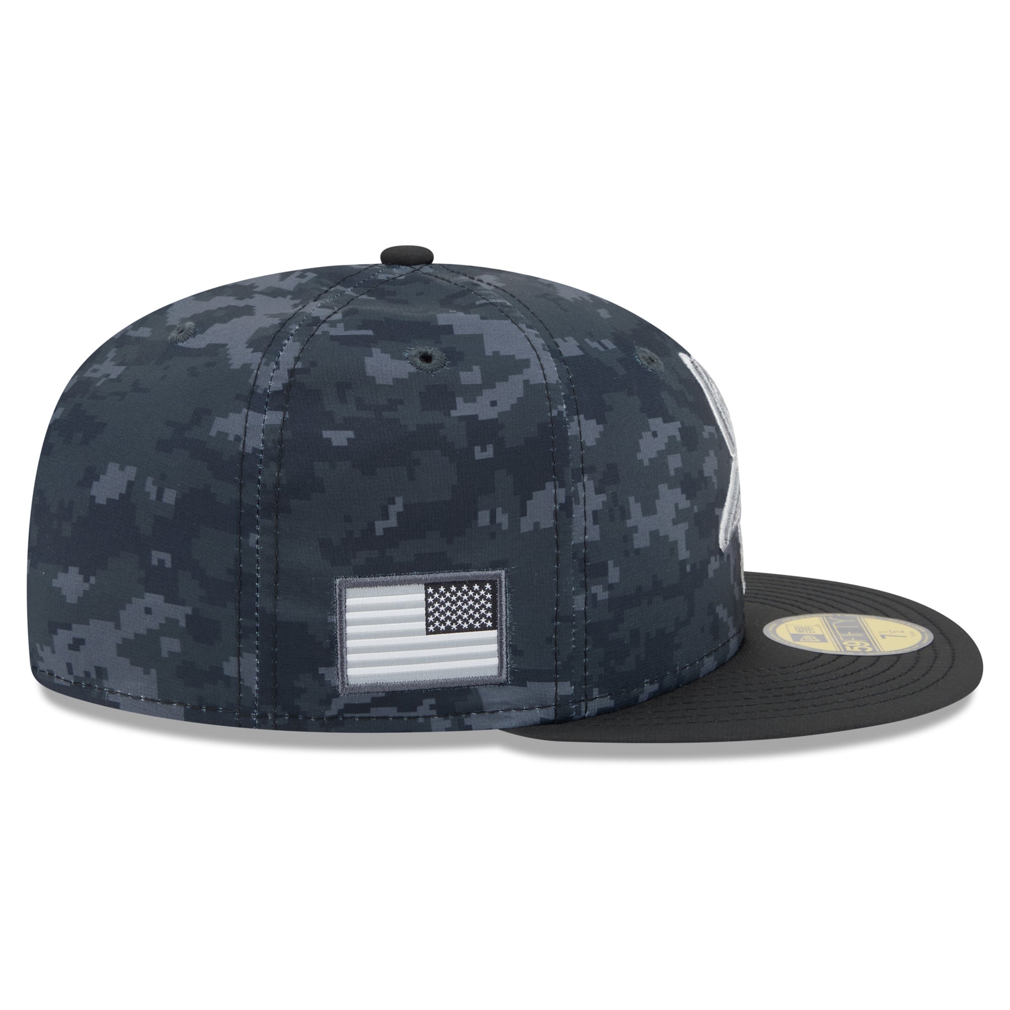 Casquette ajustée New Era noire Minnesota Vikings 2026 Salute To Service 59FIFTY pour homme