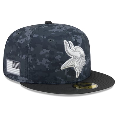 Minnesota Vikings New Era 2026 Salute To Service 59FIFTY Fitted Hat - Black