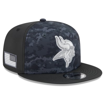 Minnesota Vikings New Era 2026 Salute To Service 9FIFTY Snapback Hat - Black