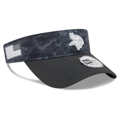 Minnesota Vikings New Era 2026 Salute To Service Adjustable Visor - Black
