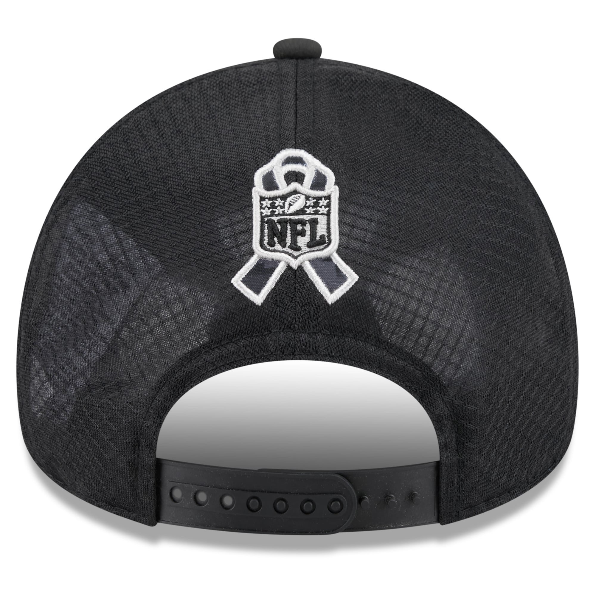 Casquette trucker ajustable New Era Apex 9FORTY noire Minnesota Vikings 2026 Salute To Service pour homme