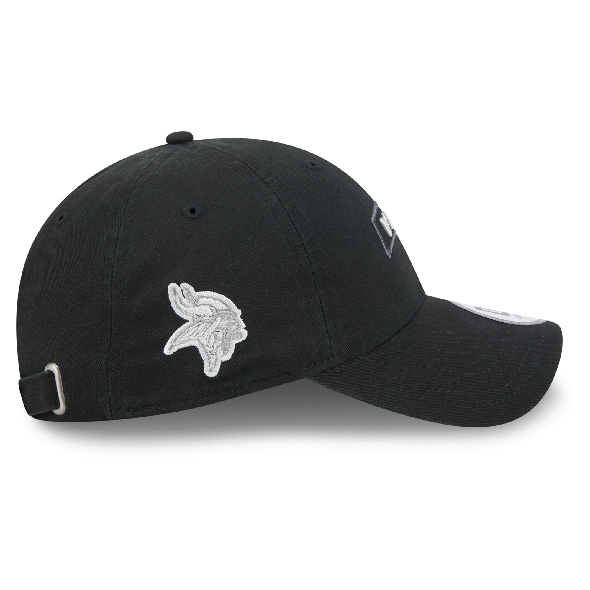 Casquette New Era noire pour homme Minnesota Vikings 2026 Salute To Service, style classique décontracté et ajustable