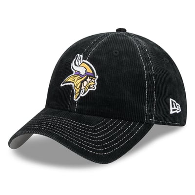 Minnesota Vikings New Era Corduroy Casual Classic Adjustable Hat - Black