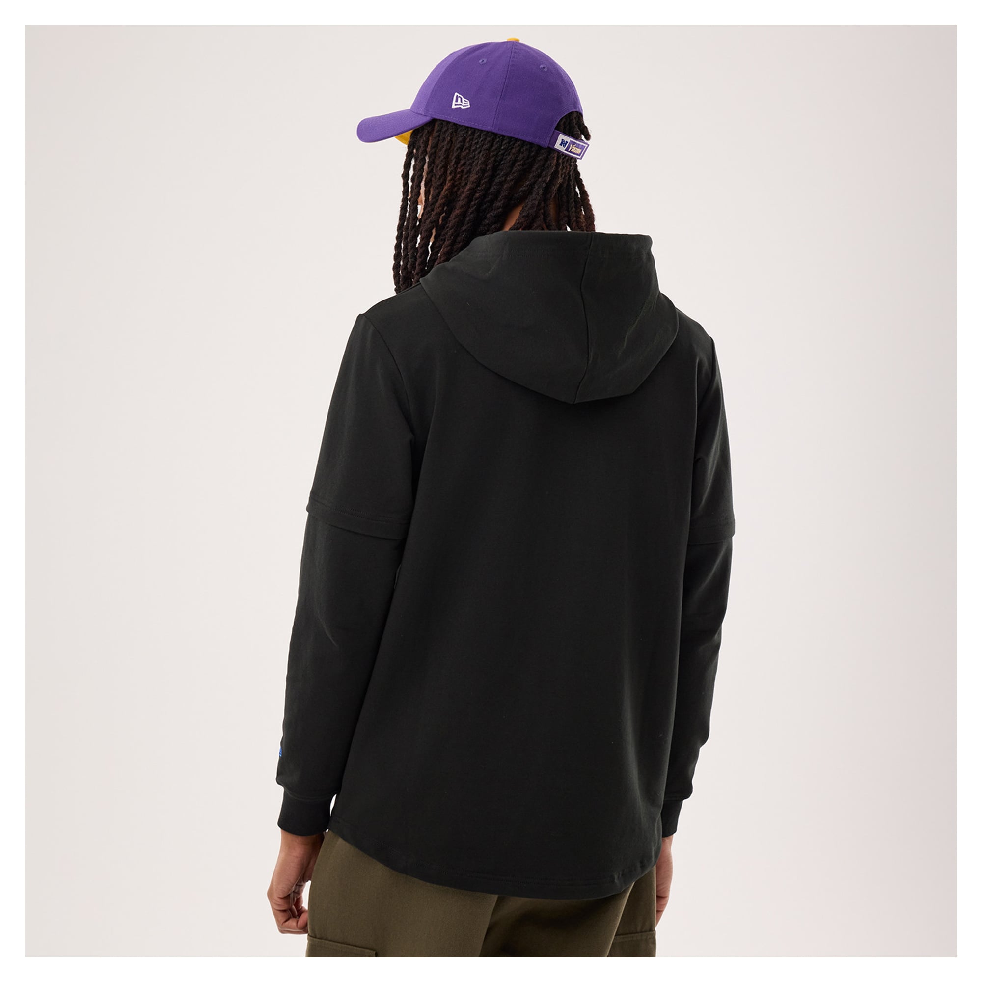Men's New Era Black Minnesota Vikings Functional Fandom Twofer Hoodie