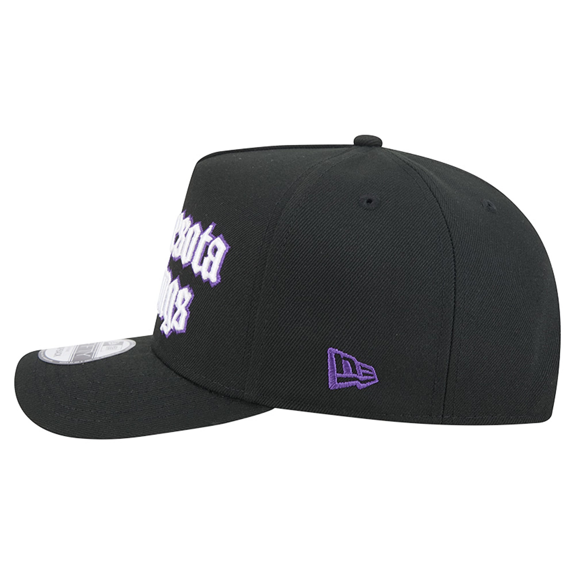 Men's New Era Black Minnesota Vikings Proud A-Frame 9FIFTY Snapback Hat