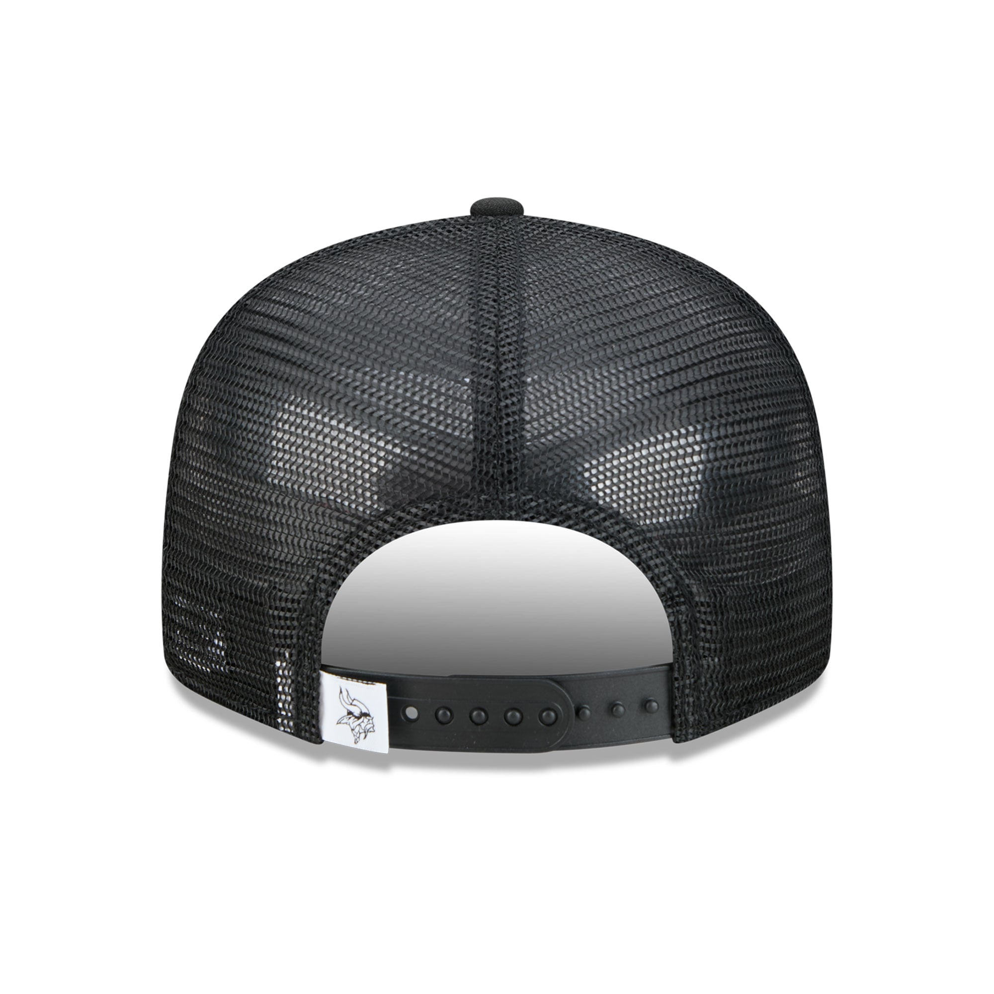 Casquette trucker snapback New Era 9FIFTY Minnesota Vikings noire et blanche pour homme