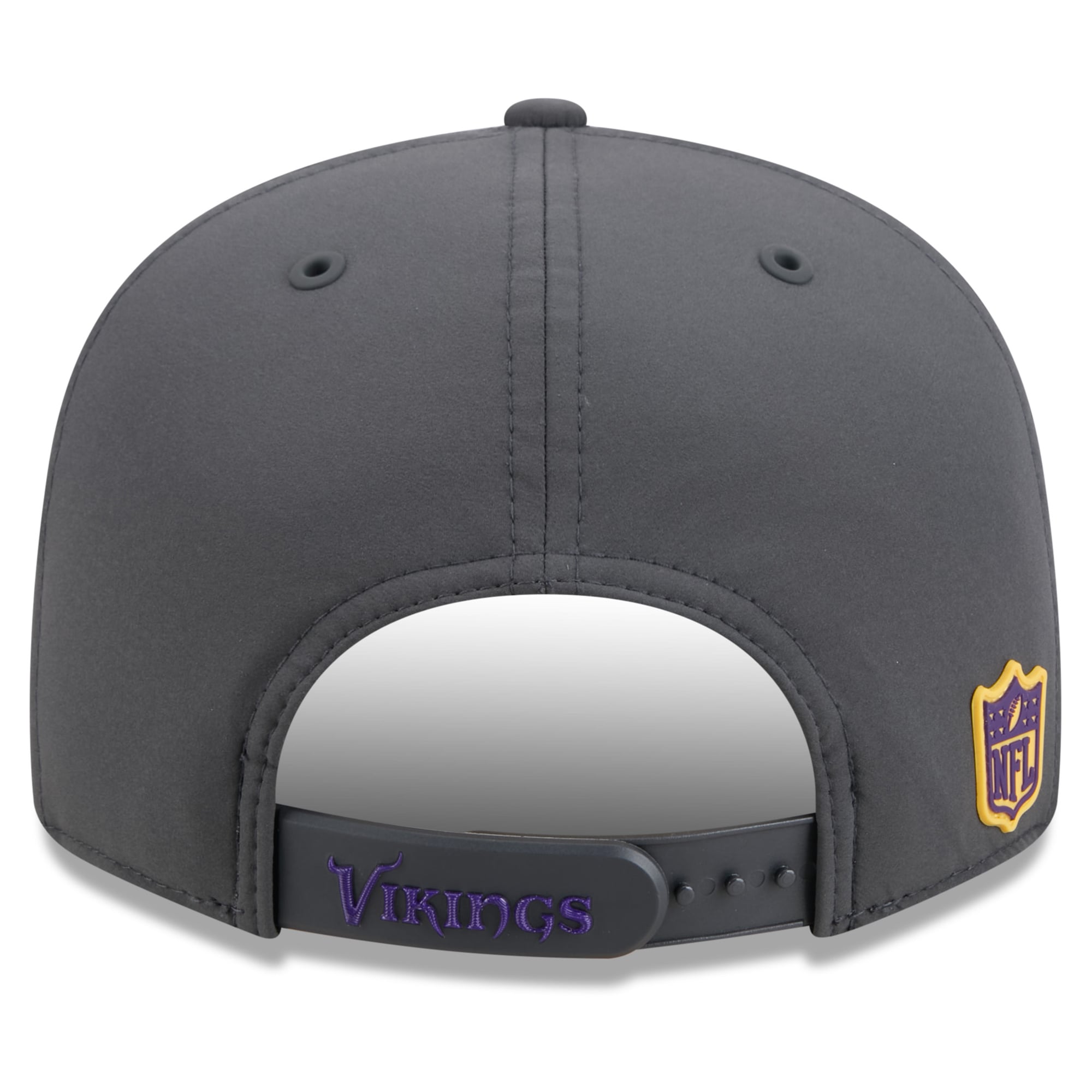 Casquette snapback New Era 9FIFTY pour homme, couleur anthracite, Minnesota Vikings 2026, idéale pour les temps froids.