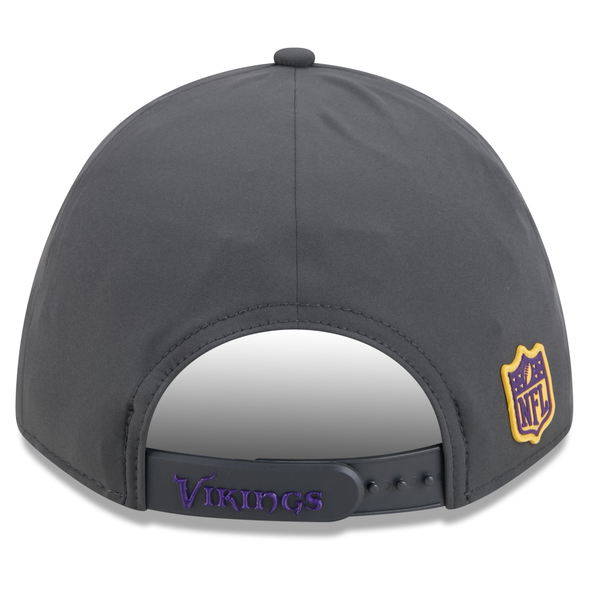 Casquette ajustable New Era 9FORTY M-Crown pour homme, couleur anthracite, Minnesota Vikings 2026, idéale pour les temps froids.