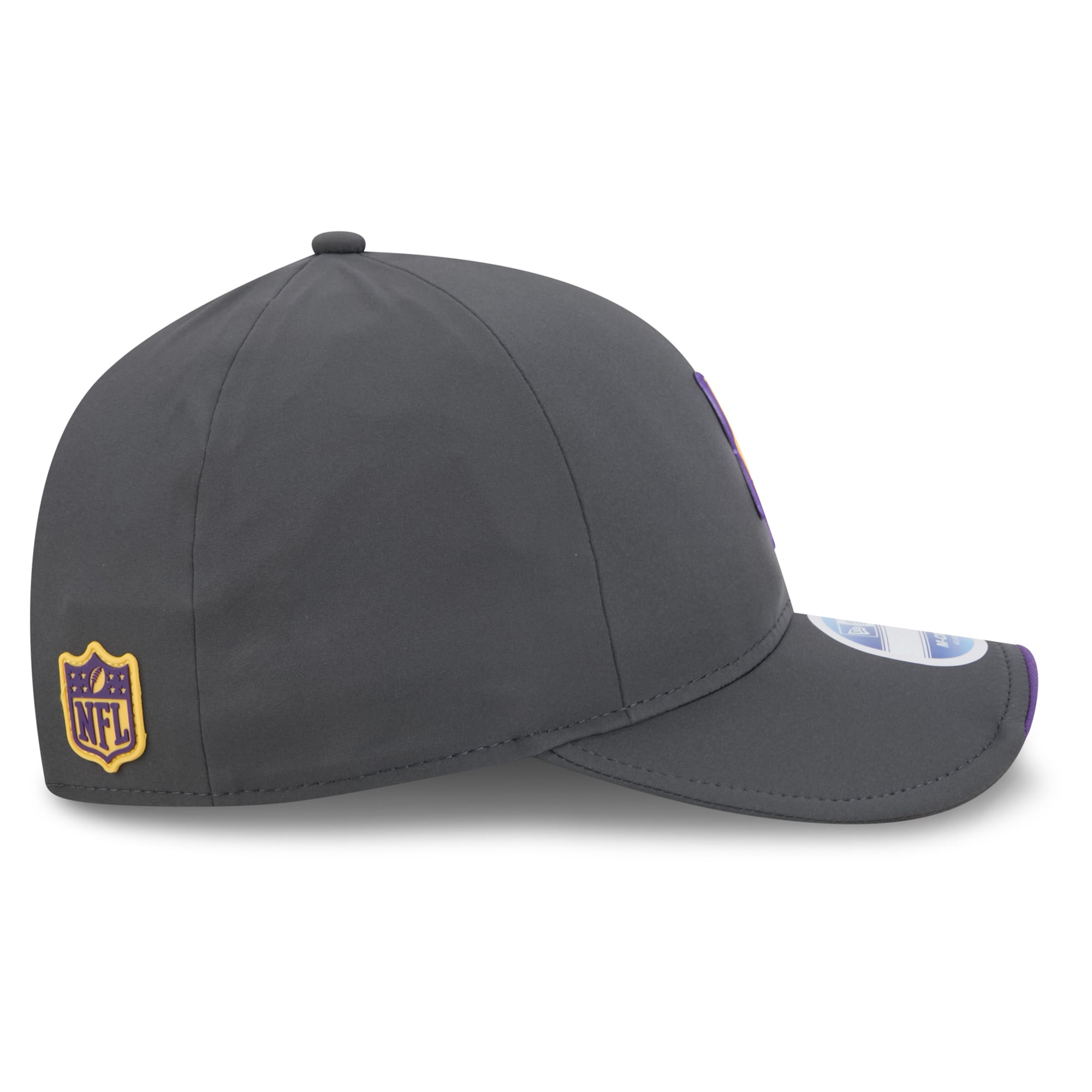 Casquette ajustable New Era 9FORTY M-Crown pour homme, couleur anthracite, Minnesota Vikings 2026, idéale pour les temps froids.