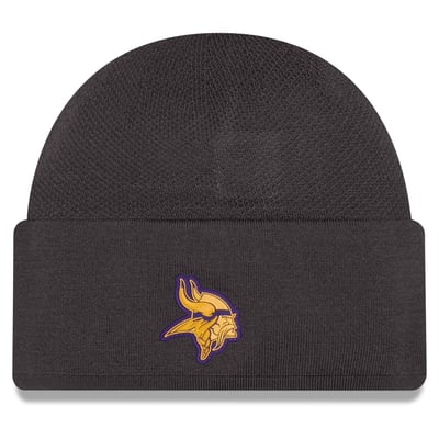 Minnesota Vikings New Era 2026 Sideline Cold Weather  Skully Knit Hat - Charcoal