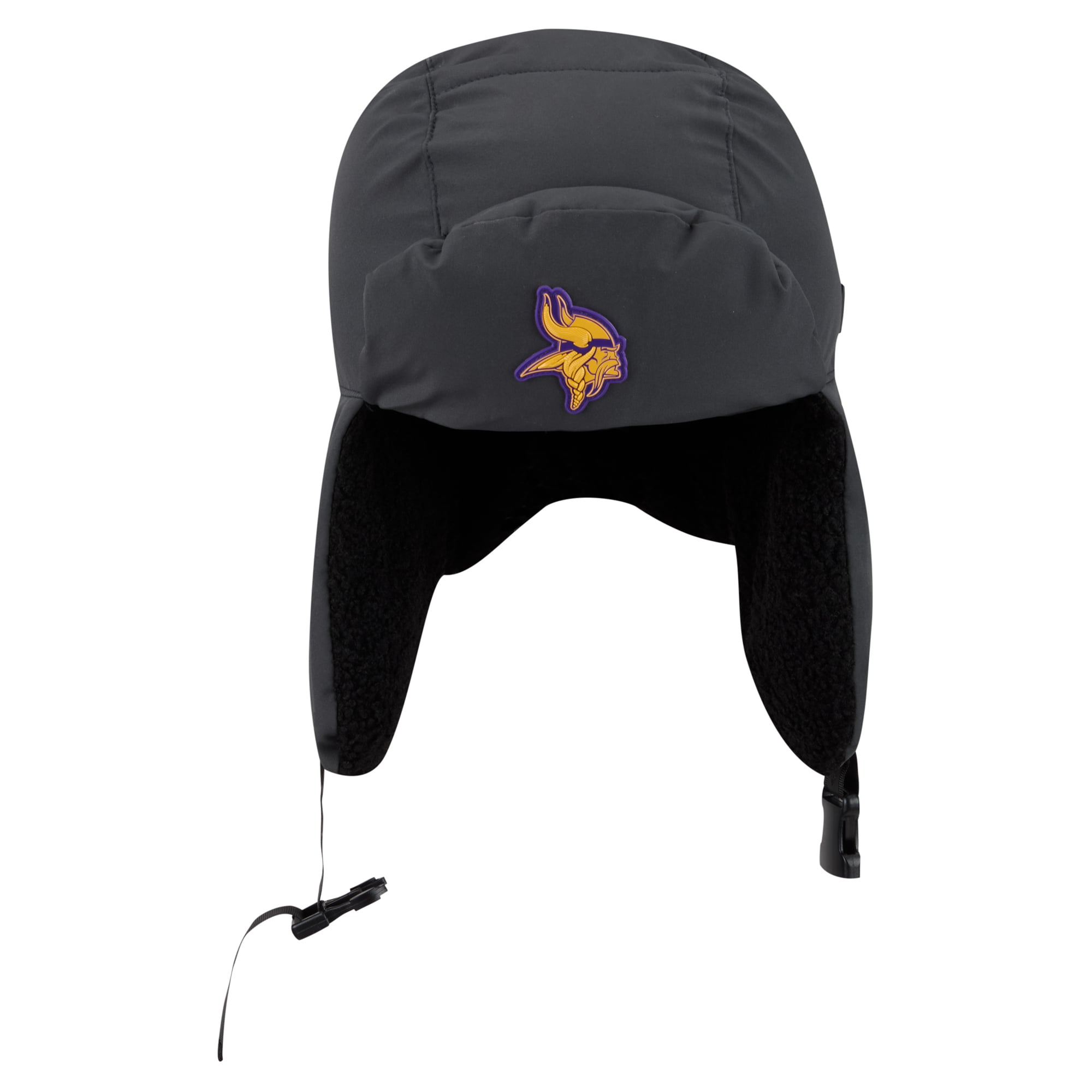 Casquette trappeur New Era anthracite Minnesota Vikings 2026 pour homme