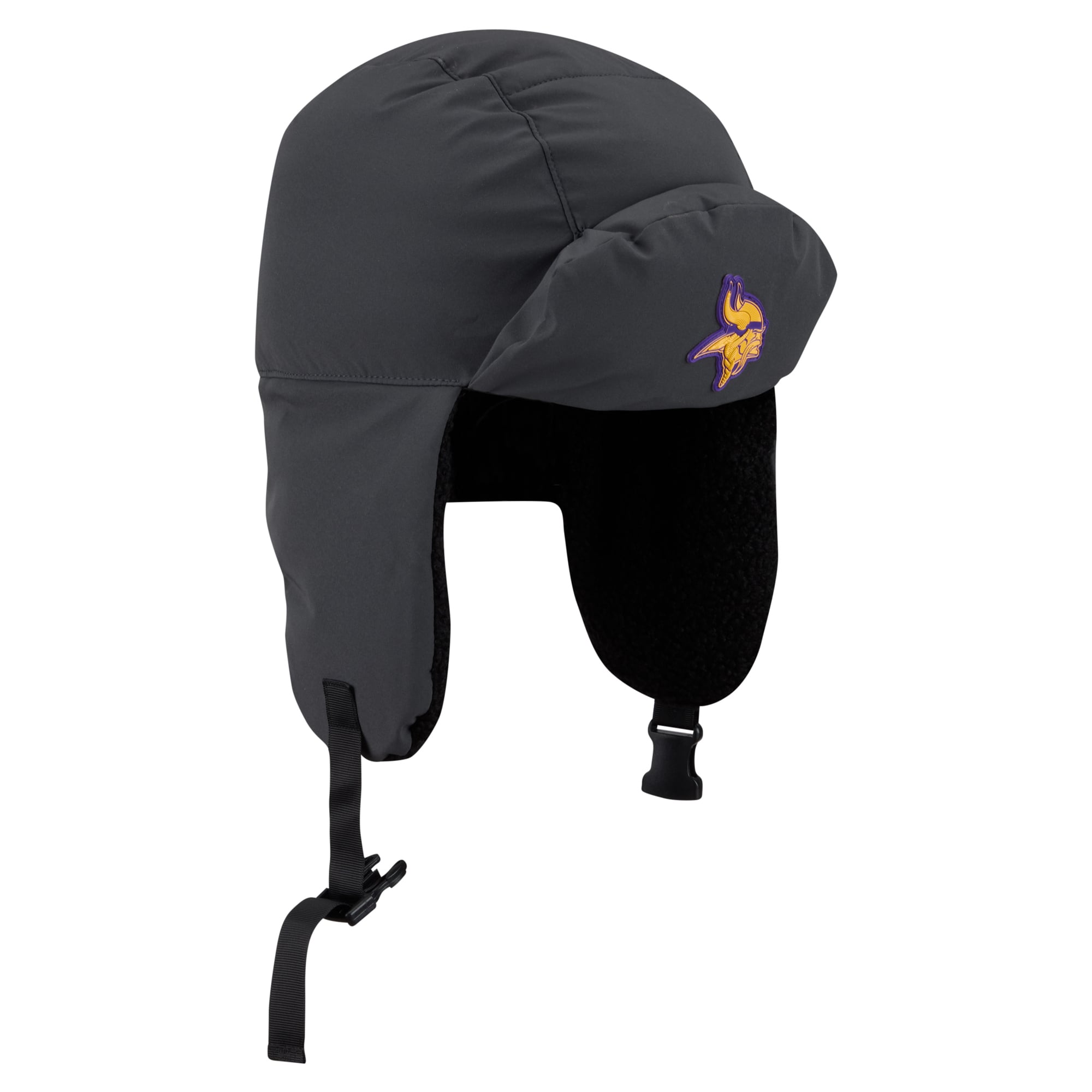 Casquette trappeur New Era anthracite Minnesota Vikings 2026 pour homme