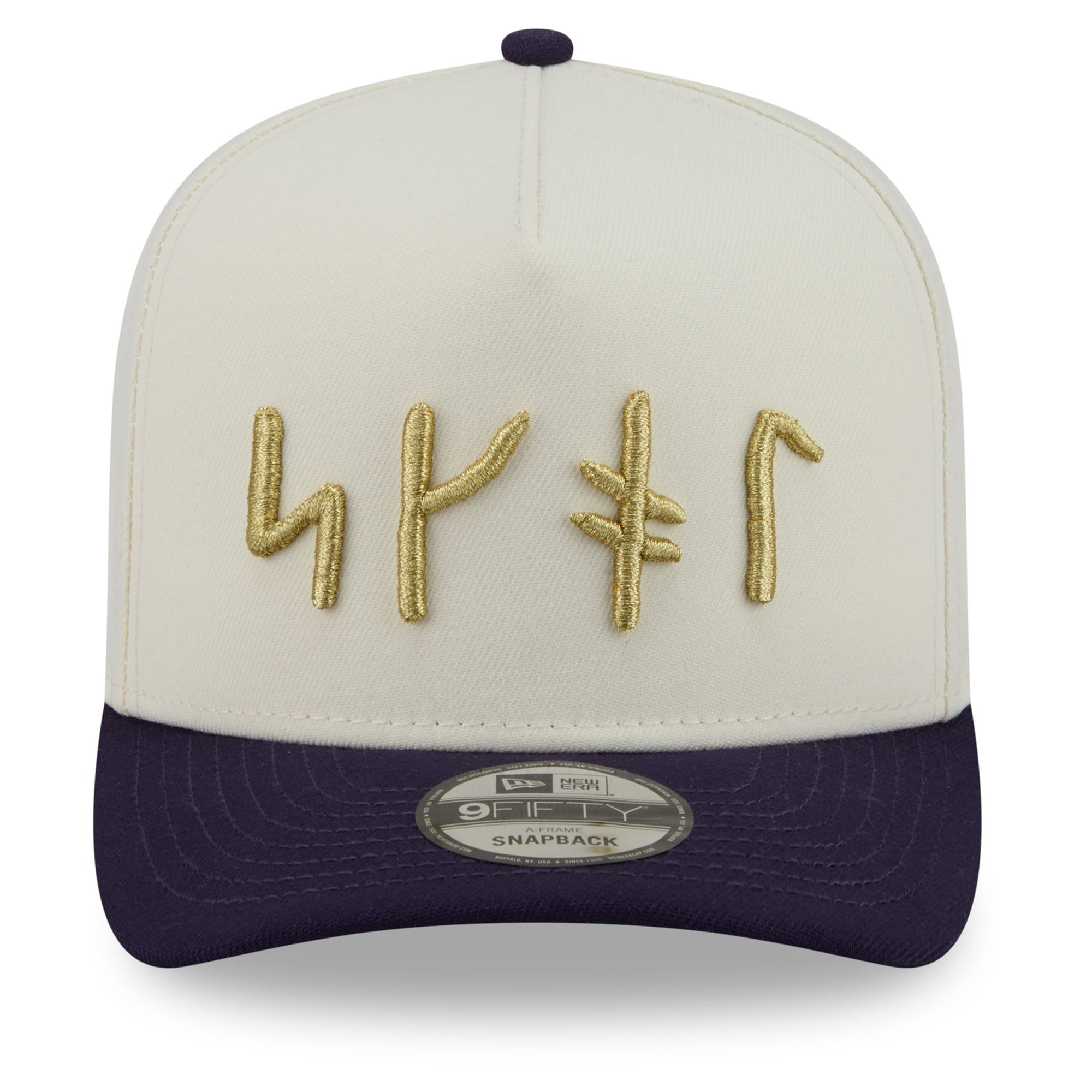 Men's New Era Cream Minnesota Vikings 2026 Rivalries Collection Fan Pack A-Frame 9FIFTY Snapback Hat
