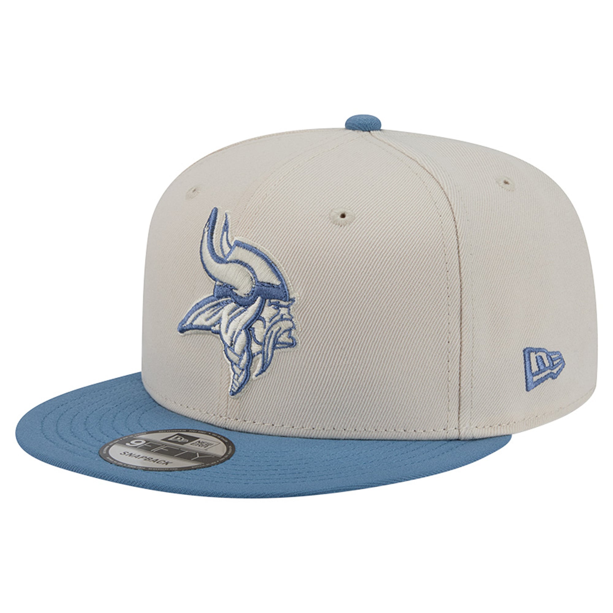 Casquette snapback New Era 9FIFTY bicolore crème/bleue Minnesota Vikings pour homme