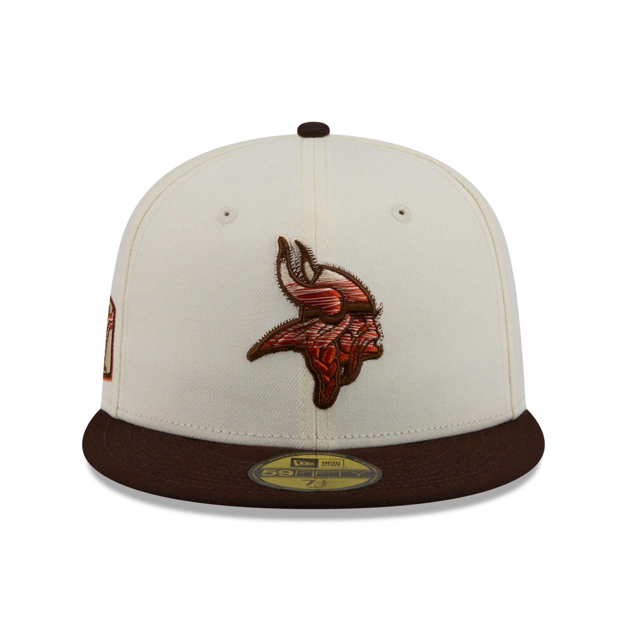 Men's New Era Cream/Brown Minnesota Vikings Pumpkin Spice 59FIFTY Fitted Hat
