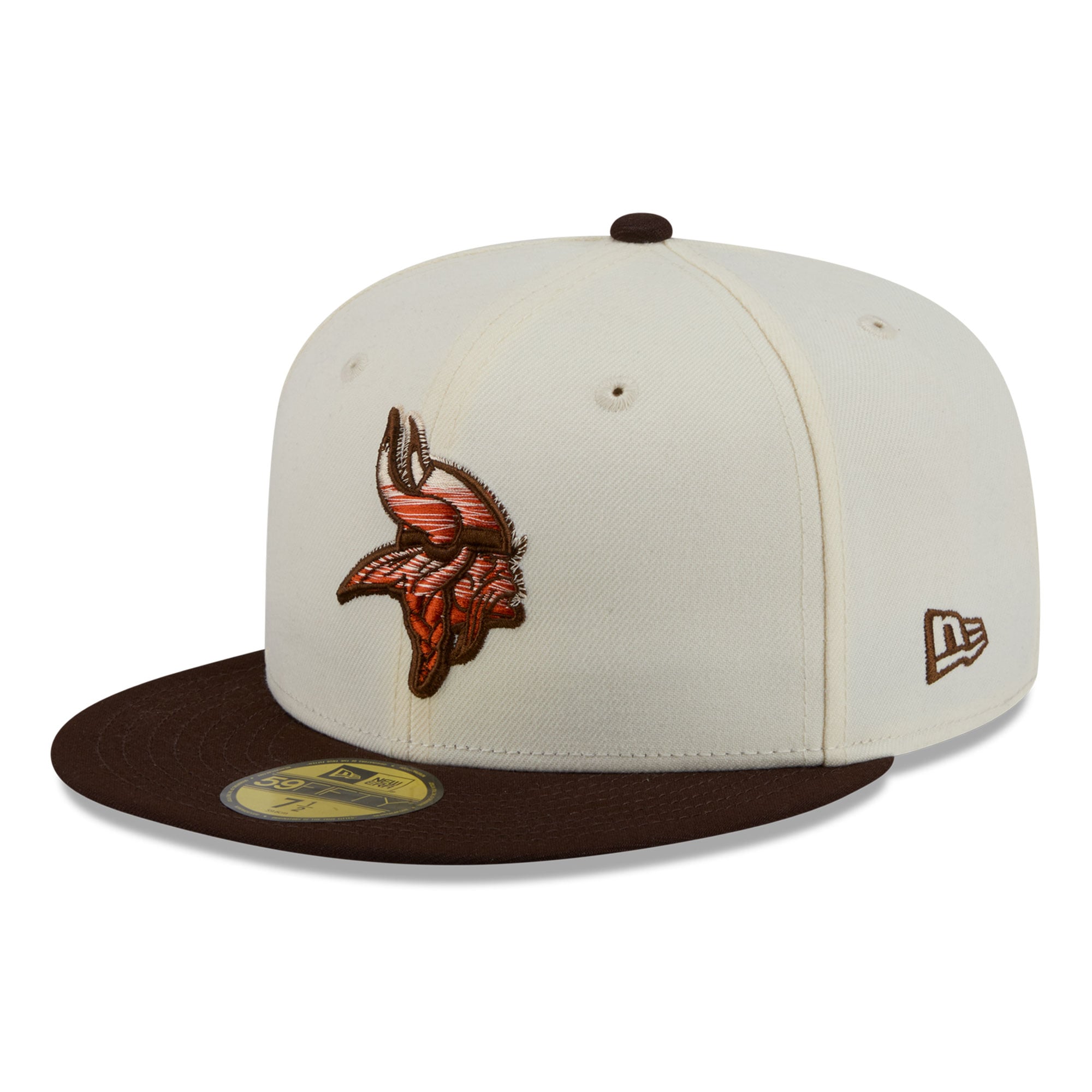 Men's New Era Cream/Brown Minnesota Vikings Pumpkin Spice 59FIFTY Fitted Hat